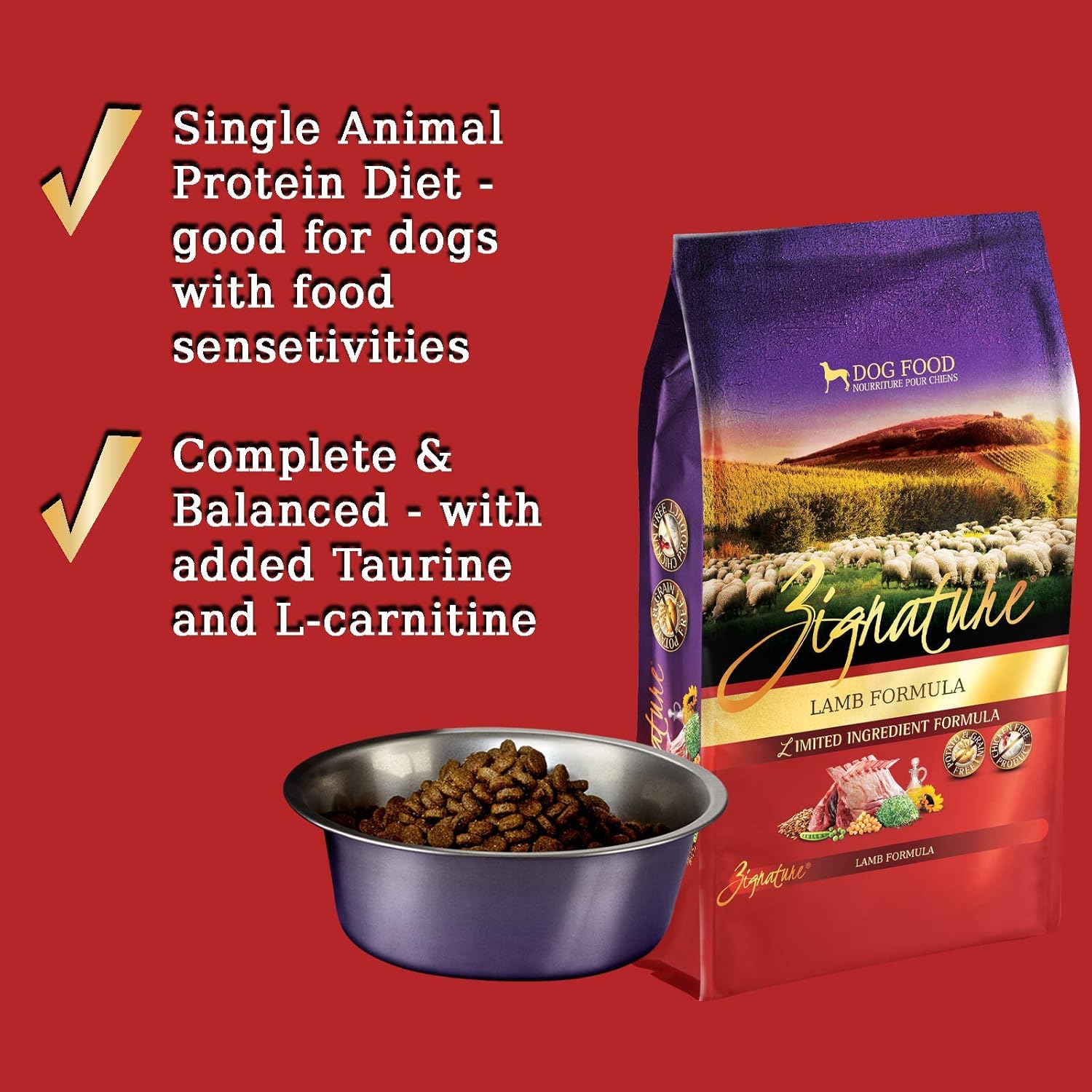 signature lamb formula dog food