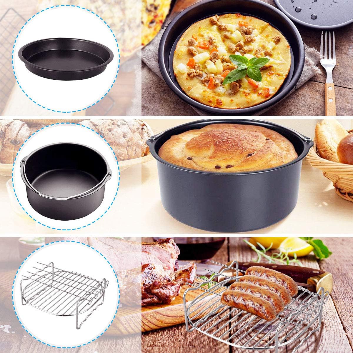 Casseroles Plats Et Poeles Accessoires Pour Autocuiseurs Napravi Rs Comprend Un Support A Vapeur E More Ensemble Daccessoires Pour Casseroles Instantanees 13 Pieces Pour Autocuiseur Compatible Avec Les Casseroles Instantanees 3 5 5 6 8 Qt Un Moule