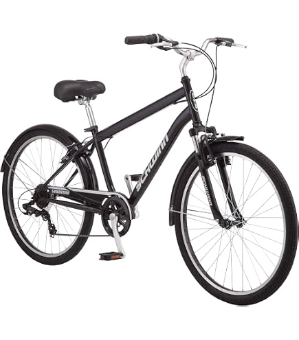 Schwinn Network 3.0 Mens Hybrid Bike, 700c Wheels, 21-Speed, 18-Inch Frame, Alloy Linear Pull Brakes, White Sports & Outdoors