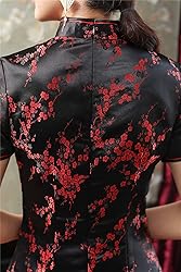 Shanghai Story Short Sleeve Long Qipao Brocade