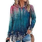 Angerella Hoodies for Women Camo Leopard Print Tops Pullover Hooded Sweatshirt Drawstring with Pocket