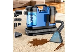 Vaconly -Upgrade Portable Carpet & Upholstery Cleaner Machine, Small Handheld Spot Cleaner, 18Kpa Dual Brush & Large Removable Tank Multi-purpose Cleaner for Couch, Car, Stairs, Rugs, Pet Stains, Blue