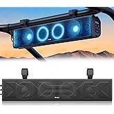Ehaho 25 Inch UTV Sound Bar, ATV SoundBar Bluetooth with RGB Lighting, IP66 Waterproof Golf Cart Sound Bar, Amplified Powersports SXS SoundBar, UTV Speakers Compatible with Polaris RZR Can-Am