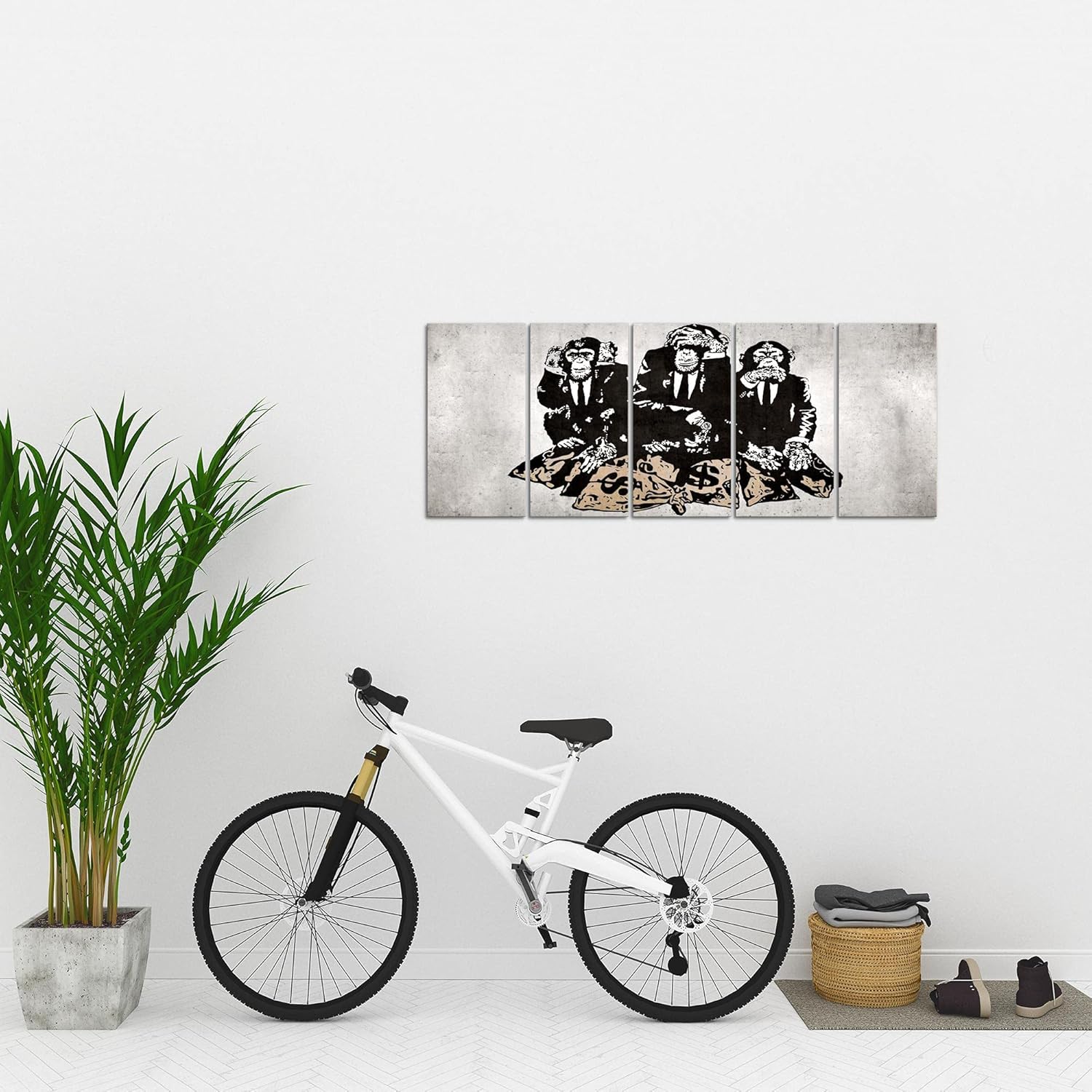 Quadri Moderni Street Art Scimmia 150 X 60 Cm Soggiorno Grande Marrone Sala Da Pranzo b Amazon It Fai Da Te