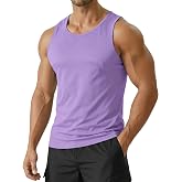 PINSPARK Men's UPF 50+ Quick Dry Tank Tops Athletic Muscle Tee | Sleeveless workout shirts perfect for summer. Ideal for gym, running, beach, swimming, and outdoor sports.