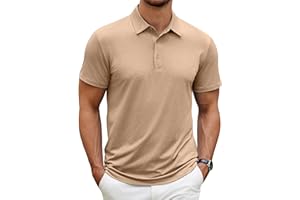 COOFANDY Men's Polo Shirt Golf Quick Dry Performance Short Sleeve Moisture Wicking Athletic Polo Collared Tennis T-Shirt
