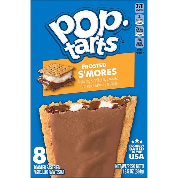 POP-TARTS TOASTER PASTRIES, BREAKFAST FOODS, KIDS SNACKS, FROSTED S’MORES (8 POP-TARTS)
