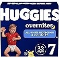 Huggies Overnites Size 7 Overnight Diapers (41+ lbs), 32 Ct