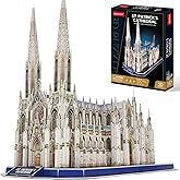 CubicFun 3D Puzzles for Adults St. Patrick's Cathedral Model Kits, New York Architecture Puzzles for Adults Building Toys for