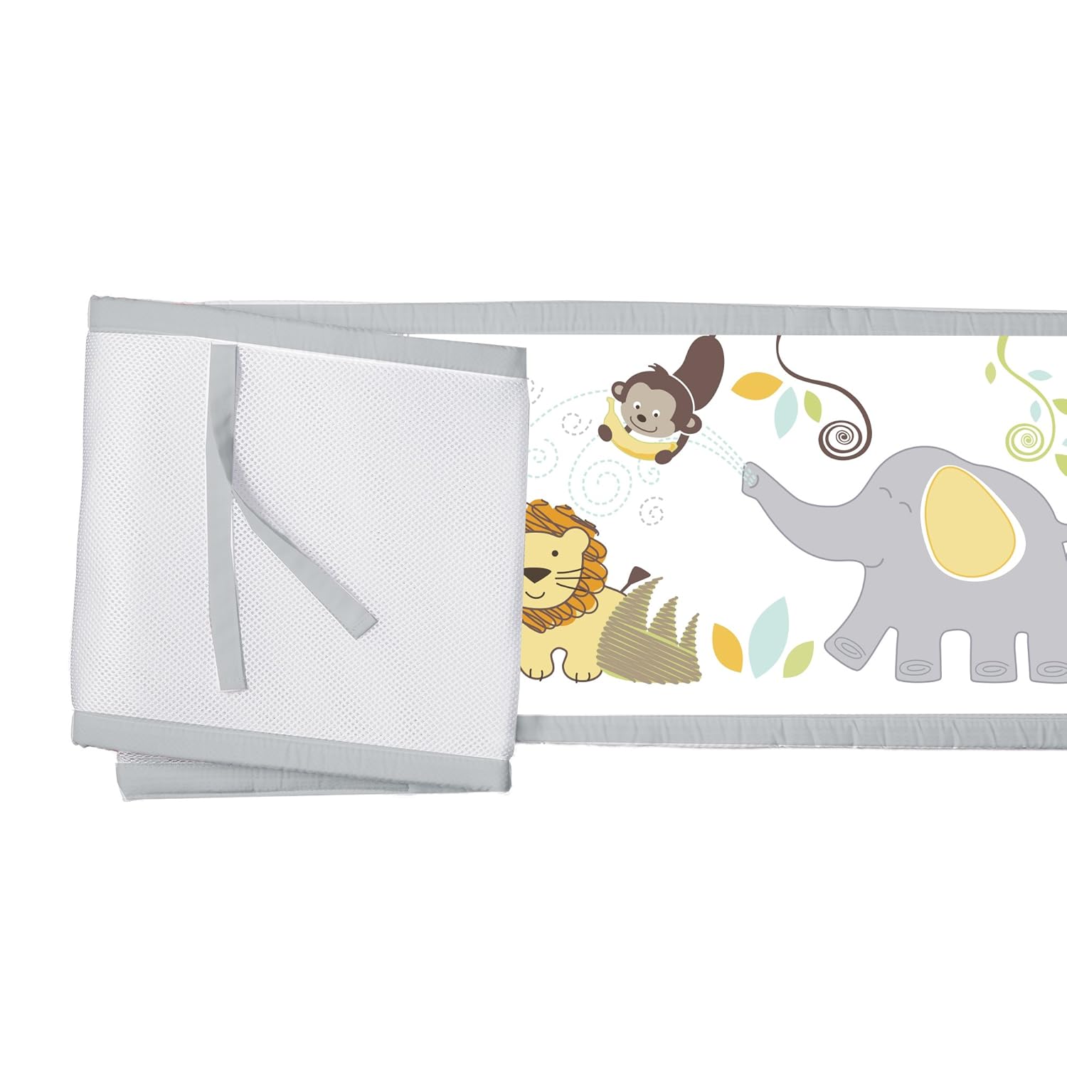 BreathableBaby Classic Breathable Mesh Crib Liner - Safari Fun Too : Baby