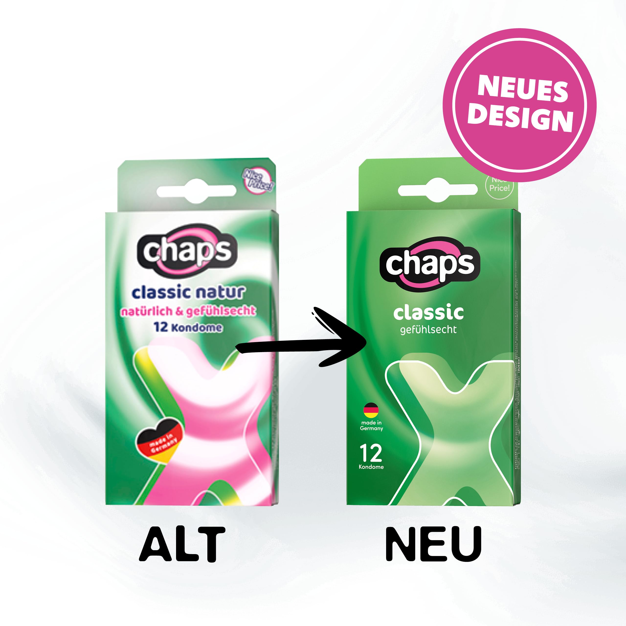 chaps Kondome classic natur, natürlich & gefühlsecht, transparent - für ein sinnliches Vergnügen, Made in Germany , 24 Stück (1er Pack) 6