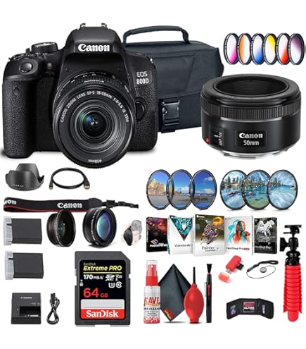 Amazon.com : Canon EOS 800D Digital SLR with 18-55 is STM Lens