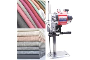 Machine Electric Cloth Cutter with LED Lighting,1100W/1200W Industrial Fabric Cutting Machine with Automatic Knife Sharpening