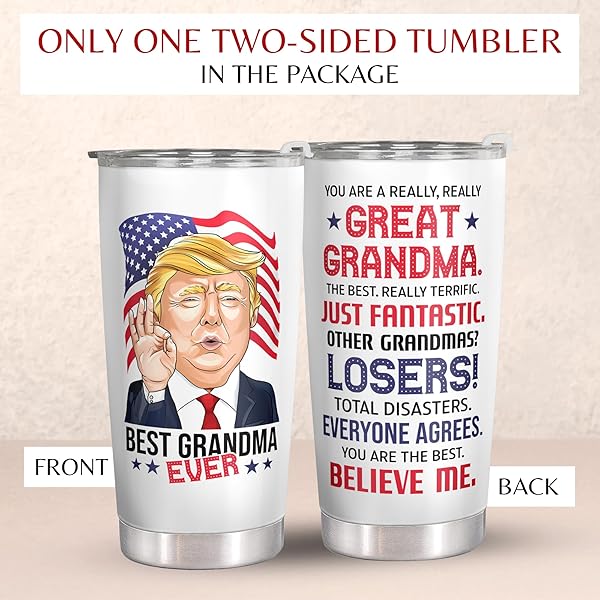 MOCOSWEETIES GIFTS FOR GRANDMA – BIRTHDAY, MOTHERS DAY, CHRISTMAS GRANDMA GIFTS FROM GRANDCHILDREN GRANDSON – UNIQUE GIFT IDEAS FOR GRANDMOTHER FROM GRANDCHILDREN, GRANDKIDS – 20 OZ WHITE TUMBLER