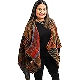 Superfine 100% Australian Merino Wool Cape – Reversible Colors, Soft & Breathable with Pockets, Two Sizes: Regular & Long