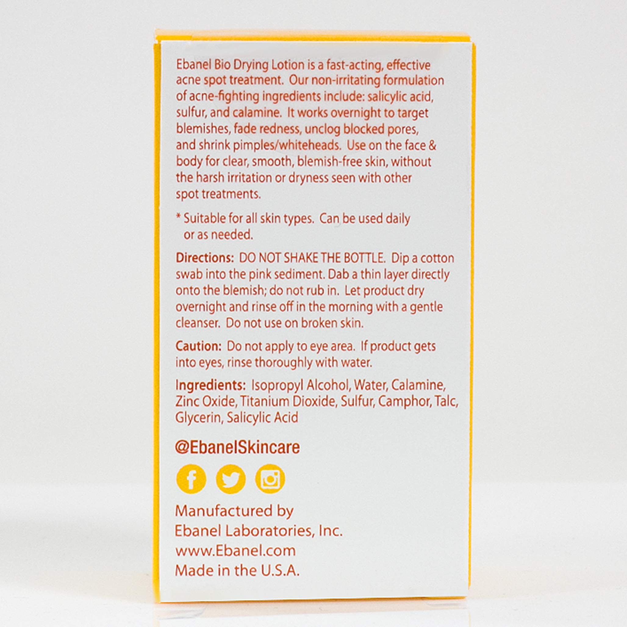 Ebanel Bio Drying Lotion (1.24 fl oz / 35g) - Acne Spot Treatment to Unclog Pores & Dry Out Blemishes