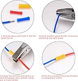 Vwoqiy 150 Pcs Electrical Terminals Crimp Connectors Set Blue Red Yellow view 5