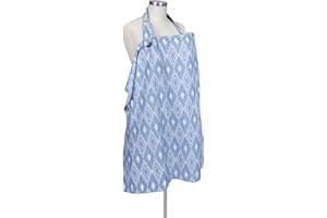 Bebe au Lait Premium Cotton Nursing Cover, Lightweight and Breathable Cotton, Open Neckline, One Size Fits All - Belize