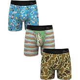 Shinesty Boxer Briefs For Men Pack of 3 - Hammock Support Pouch Underwear For Men - Large, Dad Pack