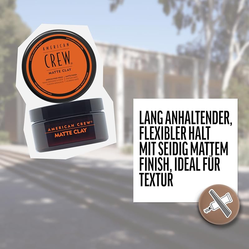 – Matte Clay, 85 g, Stylingclay für Männer, Haarprodukt mit mittlerem bis starkem Halt, Stylingprodukt für optimale Formbarkeit, Struktur & mattes Finish