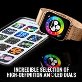 Reflex Active Amoled Series 30 Smart Watch Rose Gold Stainless Steel Mesh Strap view 6