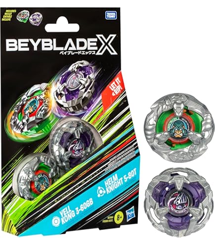 Amazon.com: Beyblade X Knife Shinobi 4-80HN and Keel Shark 3-80F