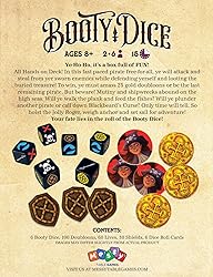 Messy Table Games Booty Dice | Quick Pirate Dice