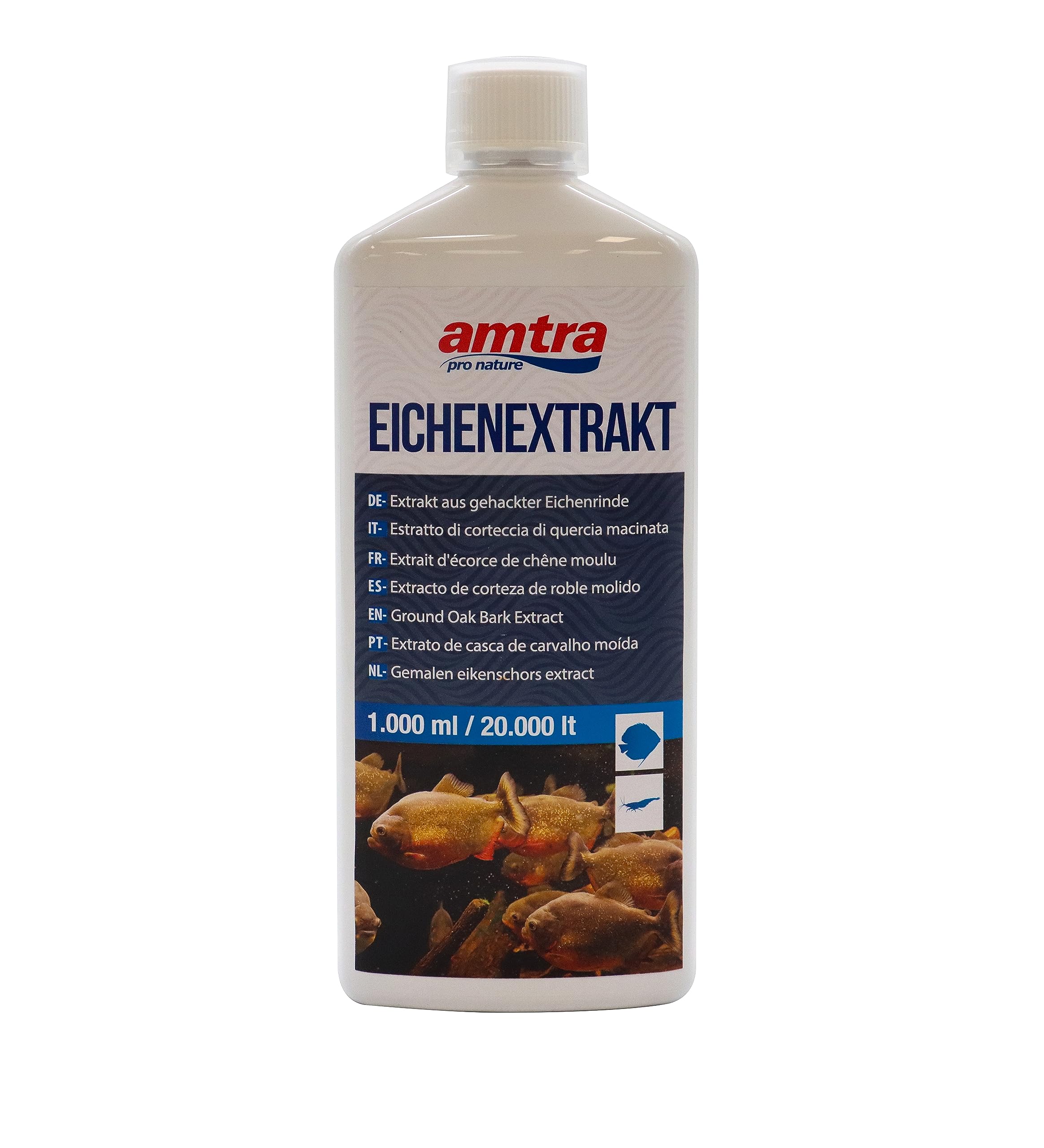 Amtra Oak Extract - Tropical Freshwater Aquarium Agent - Naturally Lower Water pH with Trace Elements for Tropical Aquariums - 1000ml