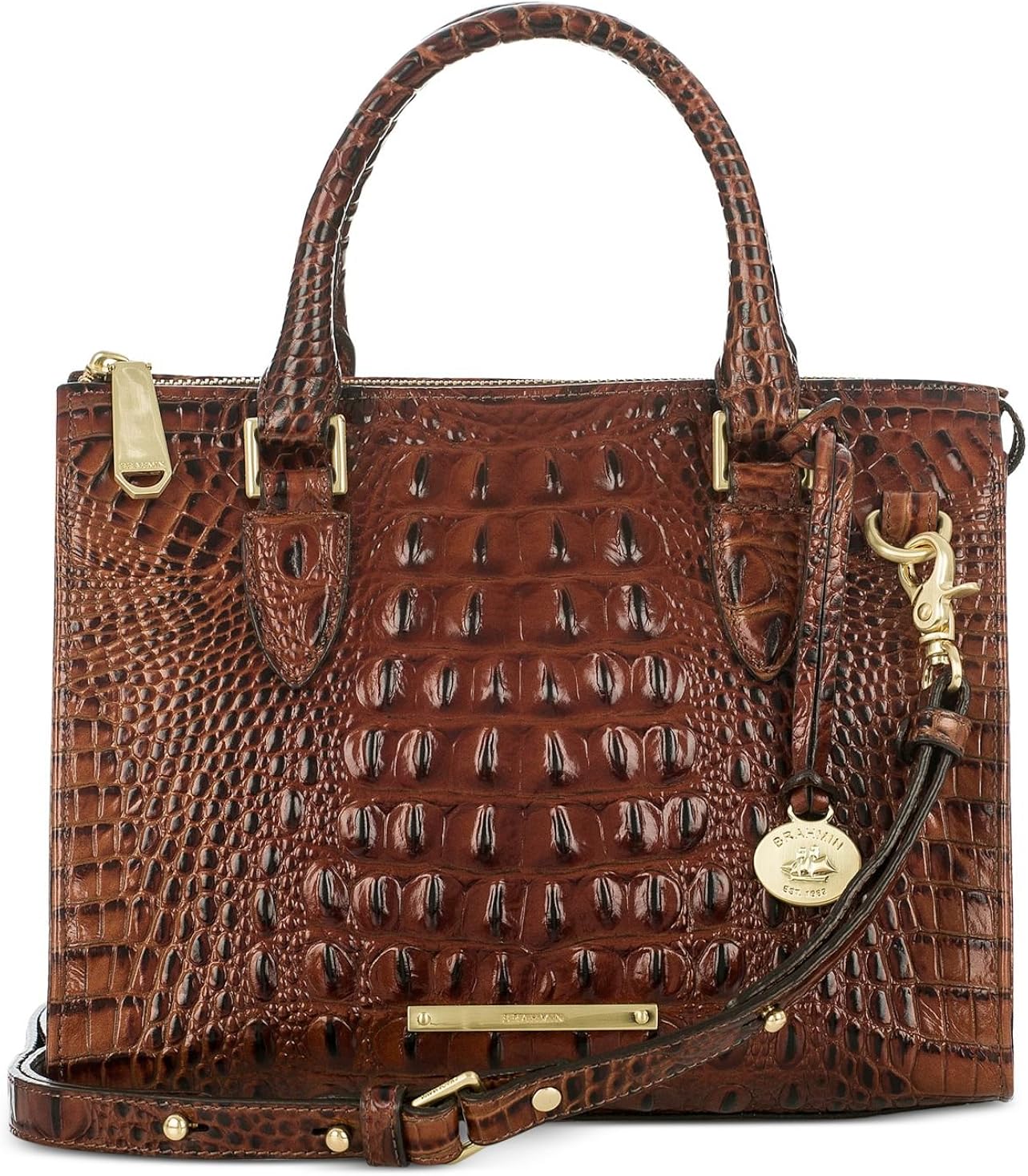 Brahmin Melbourne Anywhere Convertible Satchel Pecan Clothing