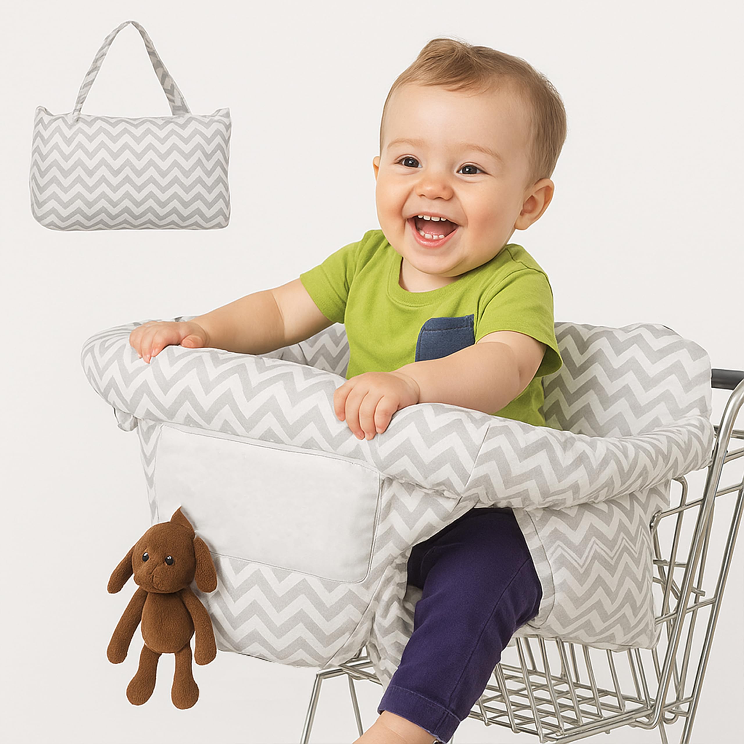 PlayGround® Baby Supermarket Shopping Trolley Seat Cushion - Portable Baby Cart Seat Cover - Comfortable and Soft - Machine Washable