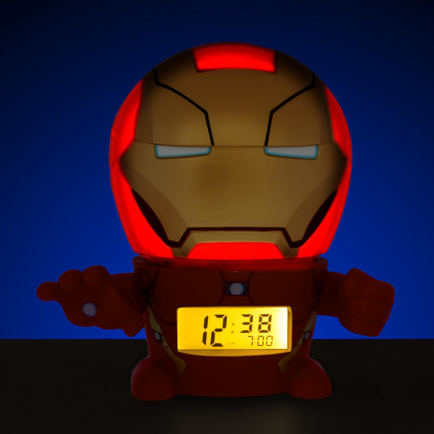 BulbBotz Marvel 2021432 Iron Man Kids Night Light Alarm Clock with Characterised Sound, Red, 8.89 x 12.7 x 13.97 cm - Image 5