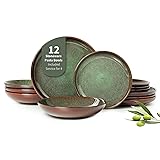 Pokini 12 Piece Dinnerware Sets with Pasta