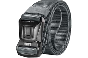 DOUNTO Tactical Belt, Military Nylon Web Work Belt Rigger Belts with Heavy Duty Quick Release Buckle