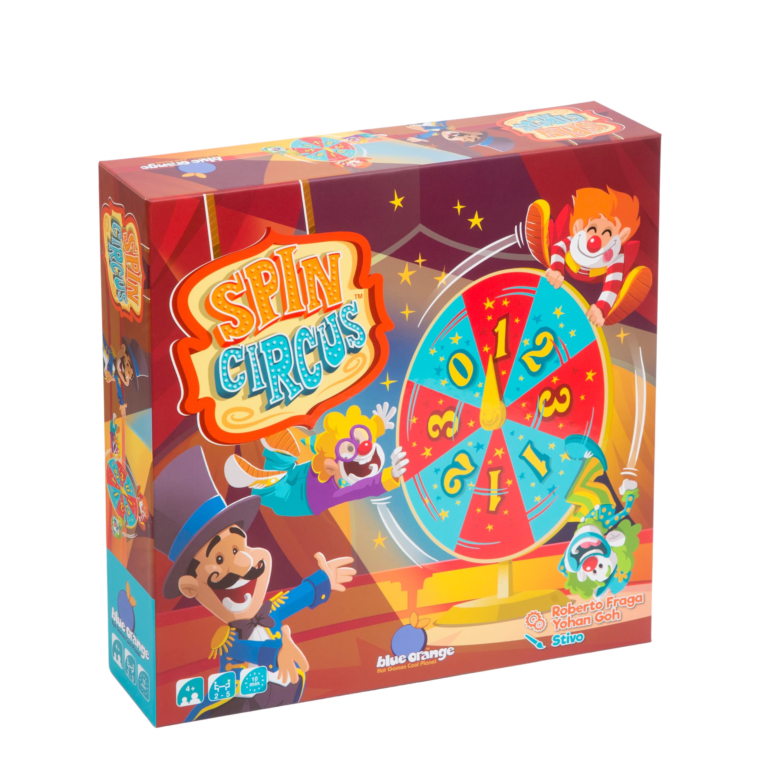 Blue Orange | Spin Circus | Board Game | Ages 4+ | 2-5 Players | 10 Minutes Playing Time