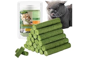 120g/4.23oz Cat Grass Teething Stick Hairballs,Chew Sticks for Cats,Catnip Toys Sticks Indoor Kitten Chew Stick (120g)