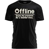 TeeUnion Funny Gamer T-Shirt | Offline Mode Gaming Shirt - Back to School Gift