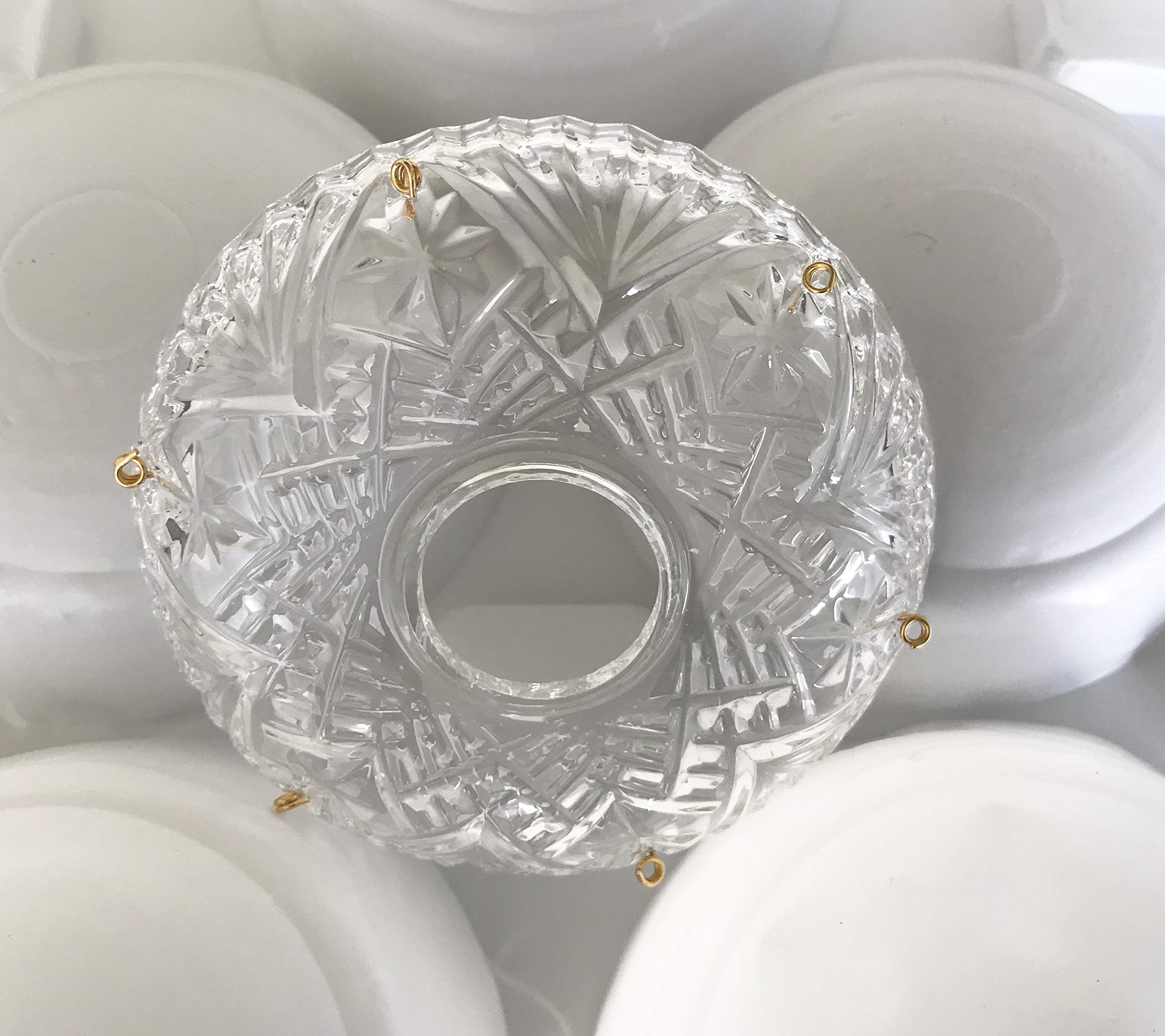 1 Piece 4Inch 6 Side Holes Crystal Chandelier Bobeche Asfour