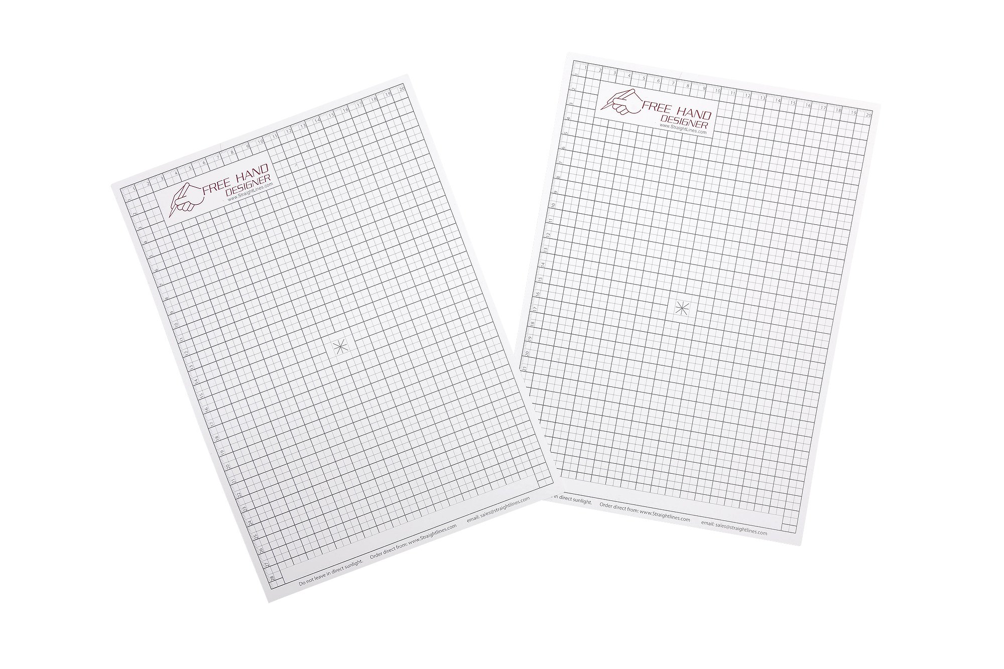 2 x A4 Grid Type 'Freehand Designer' Sheets. Draw Perfect Straight