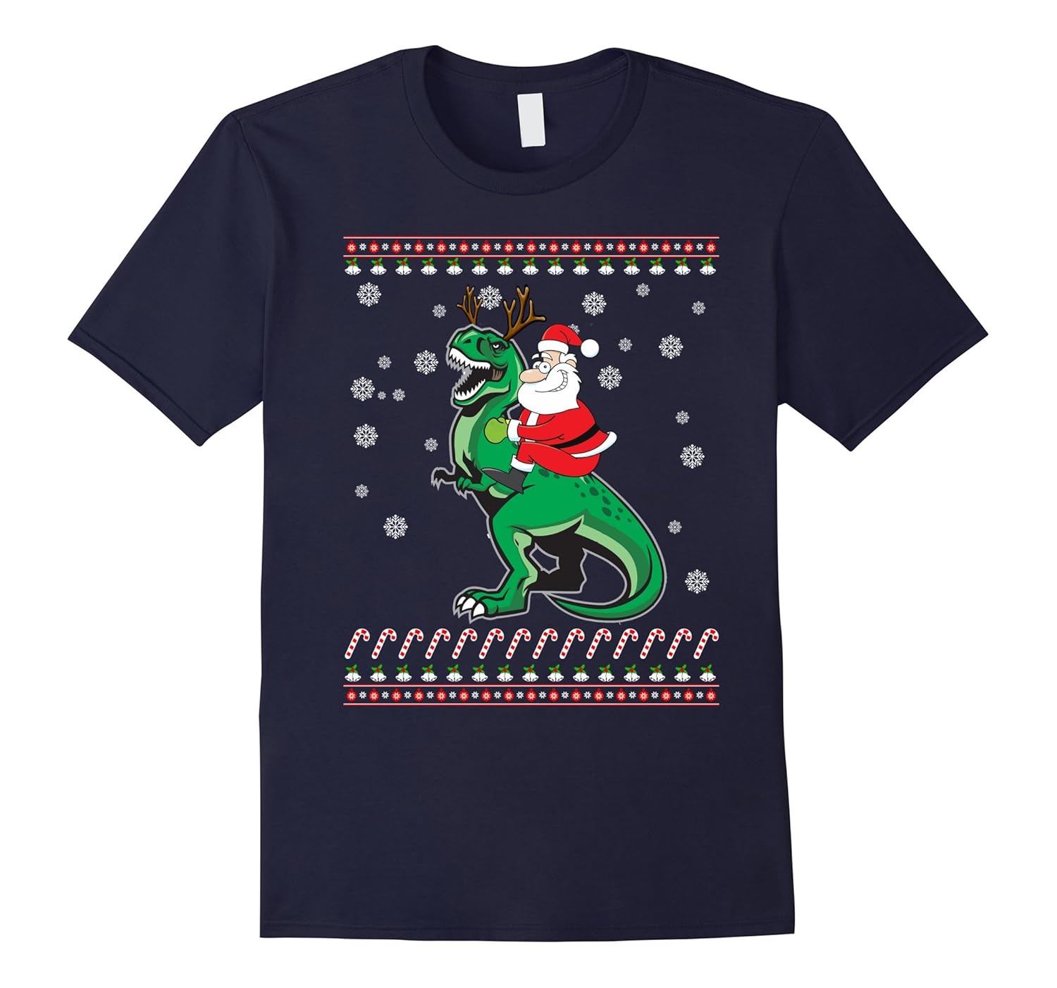 Dinosaur Santa Shirt T Rex Xmas Gift-ANZ