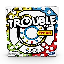 Hasbro Gaming Trouble Kids Board Game, Pop-o-Matic