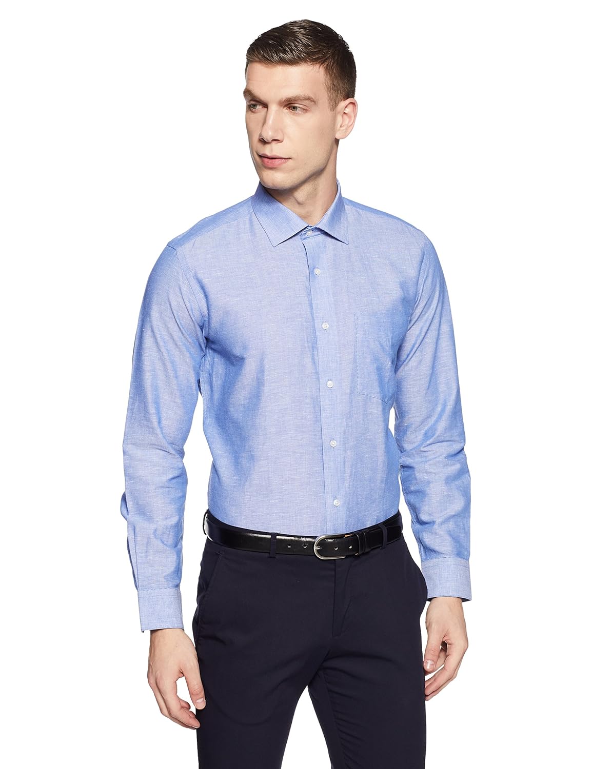 van heusen men's solid regular fit formal shirt