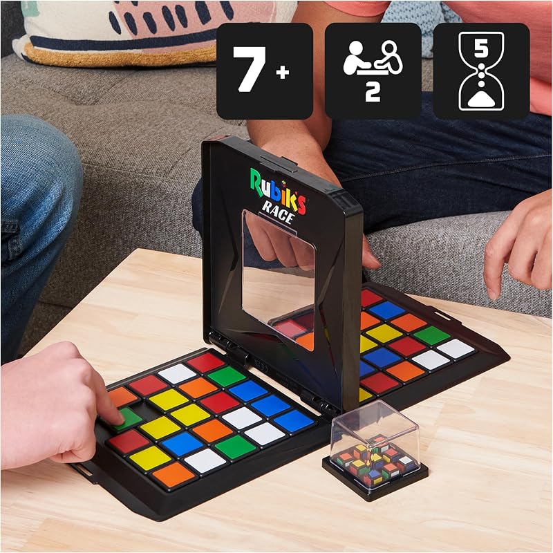 RUBIK'S - Rubiks Race Game: Jogo de tabuleiro clássico com sequências lógicas individuais para dois jogadores - 6066927 - Jogos de Tabuleiro para Crianças 8 anos + - Brinquedos Crianças 8 anos +