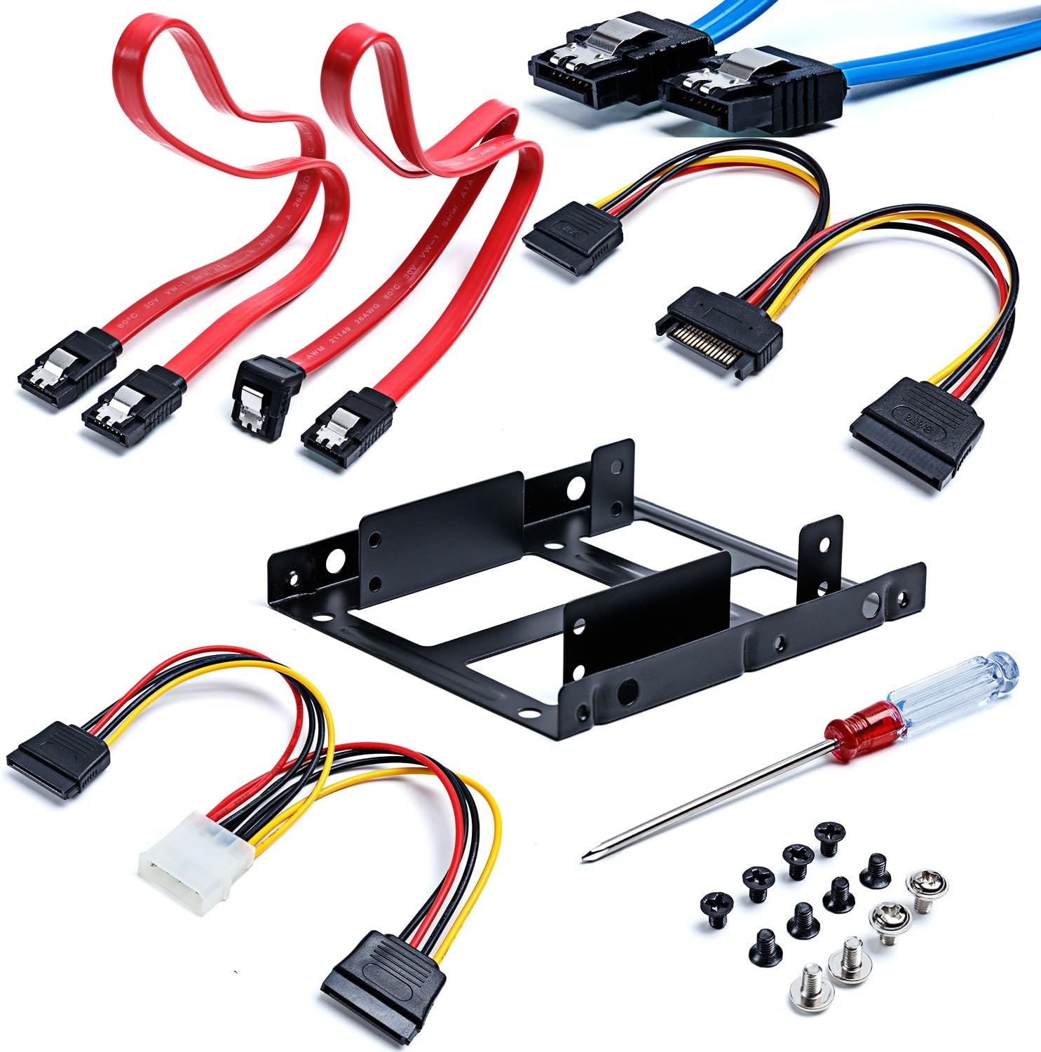 Sata Cable Wonderful Direct 2X 2.5 Inch SSD to 3.5 Inch