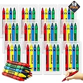 80 Bulk Jumbo Crayons - 20 Individually Packaged 4-Packs of Big Chubby Crayons for Toddlers Preschoolers Kindergarten - Large Non-Toxic | Classroom Supplies, Goodie Bags, Stocking Stuffers