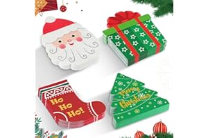 NatNarr 100 Pcs Christmas Paper Napkins, 3-Ply Cute Christmas Napkins Santa Napkins Xmas Tree Napkins Christmas Cocktail Napk