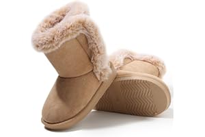 Femizee Girls Boys Warm Winter Boots Kids Outdoor Snow Boots(Toddler/Little Kid)