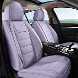 Coverado Car Seat Covers, Front Covers for Cars, Car Seat Cover Front Seats, Car Seat Protector Waterproof, Leather Car Seat Cushion, Universal Interior Covers Seat Protectors for Most Cars Purple
