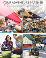 HOMGEN Camping Cookware Set 2-3 People Aluminum Pots Pans Stove Kit view 7
