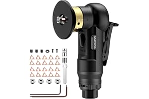 AMTOVL Pneumatic Chamfering Tool - Mini Air Chamfer Tool with 10 C-Angle & 10 R-Angle Blades, 45° 30000 RPM Chamfering Tool for Metal and Wood with 1/4" Air Inlet