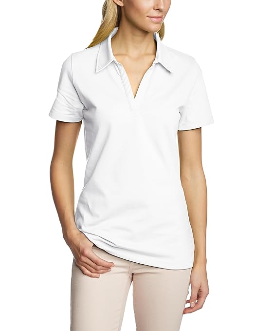 Trigema Damen Poloshirt ohne Knopfleiste, Einfarbig